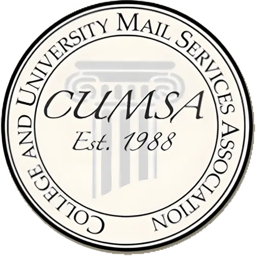 Logo for the College and University Mail Services Association (CUMSA).
